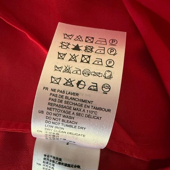 Sandro Womens Sheer Detachable Slip Ruffled Georgette Midi Dress Red Size 40 - Picture 16 of 16